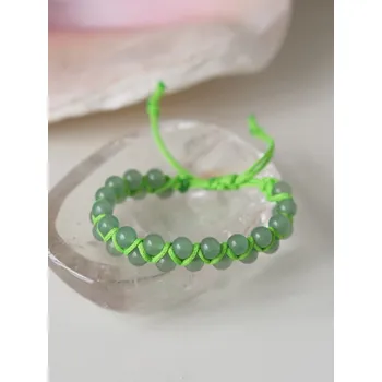 Náramek Avanturínový dvouřadý shamballa náramek dětský - zelený