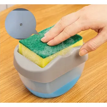 Úložný box dobirkov.cz Dávkovač mýdla s držákem na houbičku, dávkovač mycích prostředků