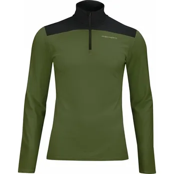 Pánské tričko Fischer Base Pro lyžařské tričko s polozipem - 0 - zelená - XXL