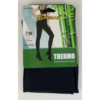 Dámské punčochy PESAIL Dámské termo bambusové punčochové kalhoty barevné Velikost: M - L, Barva: tmavě modrá