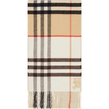 Burberry Dámský Kašmírový Šál, krémová / červená / černá, one...