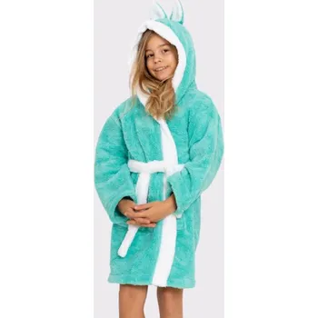 Dívčí župan Vienetta Secret Dětský župan s ušima Králíček zelený 98/104