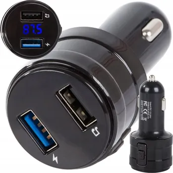 dobirkov.cz Nabíječka do auta, FM transmitter, mp3 bluetooth nabíječka, 2x USB