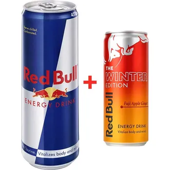 Limonáda RedBull Red Bull Set - Winter Edition Fuji Apple & Ginger 250 ml + Red Bull Energy Drink 473 ml