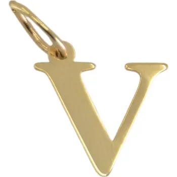 Přívěsek 3738 Zlatý přívěsek tiskací písmeno V 0,20g