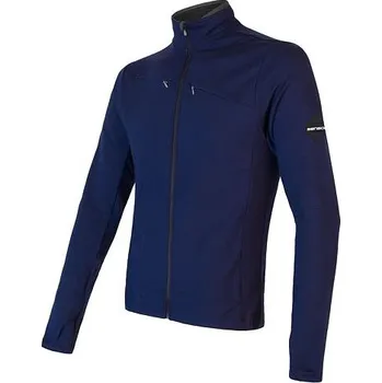 Pánská mikina SENSOR MERINO UPPER pánská mikina celozip deep blue Velikost: XL