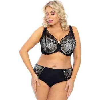 Podprsenka Vyztužená podprsenka Biggi Alex - full cup Černo-zlatá 100B