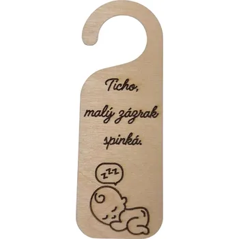 Malý zázrak spinká - závěs na kliku