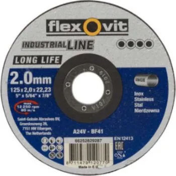 Řezný kotouč FLEXOVIT Kotouč 125x2,0x22 Long Life ocel