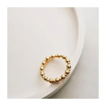 Prsten Prosperk Kuličkový prstýnek z oceli Barva: Zlatá