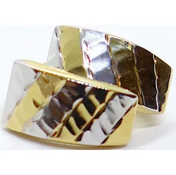 Náušnice Klenoty Budín Dámské klasické patentové náušnice z bílého a žlutého zlata 585/2,09gr HK2387 (Klenoty Budín Dámské klasické patentové náušnice z bílého a žlutého zlata 585/2,09gr HK2387)