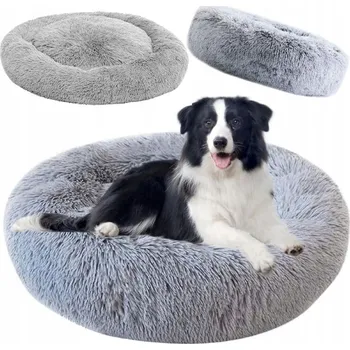 Pelíšek pro psa dobirkov.cz Chlupatý pelíšek pro kočky a psy, měkký, 100 cm, světle šedý