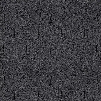 asfaltová šindel Šindeľ Bobrovka čierna 3m2/bal ROCK/FORCE