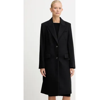 Dámský kabát Vlněný kabát BOSS Classin černá barva, 50548371 99X, vel. 38