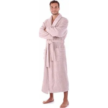 Dámský župan UNISEX župan Vestis Athena 2116 se šálovým límcem 8251 - oříšková S