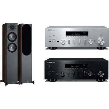Hi-Fi systém YAMAHA R-N600A (stříbrná) + MONITOR AUDIO BRONZE 200 (OŘECH) (BLACK FRIDAY 2025)