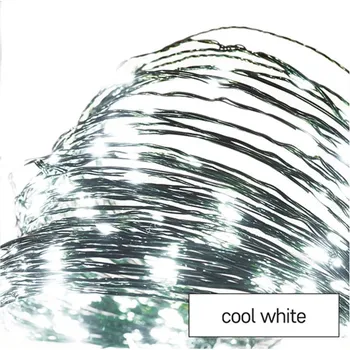 Vánoční světelný řetěz EMOS Ván. LED osvětl. 150ks, nano zel. kabel, délka 15m, st. bílá, časovač, venkovní