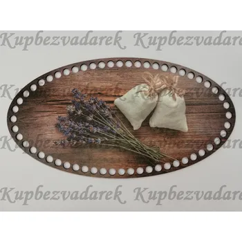 Příze Dno na háčkování elipsa - Levandule Rozměr: 30x16cm