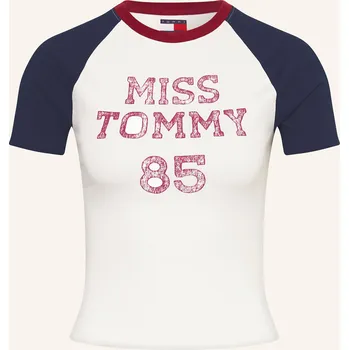 Tommy Jeans Dámské Tričko, režná / tmavě červená / tmavě...