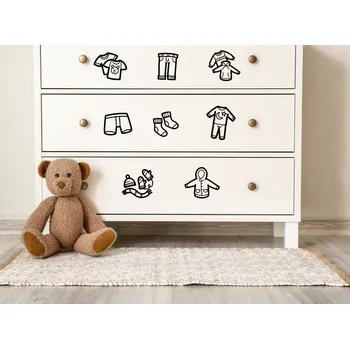 Kalendář Dokido Samolepky 12ks - organizace oblečení