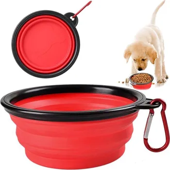 Pelíšek pro psa dobirkov.cz Skládací silikonová cestovní miska pro psy, 0,4l - mix barev