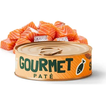 Krmivo pro kočku ZUII Gourmet paté – Mleté s lososem, 80 g