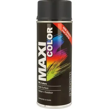 Barva ve spreji Maxi Color RAL 7021 rychleschnoucí lesklá černošedá barva ve spreji 400 ml