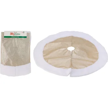 Vánoce KOOPMAN Sukně pod vánoční stromek, průměr 90 cm - zlatá šampaň metalíza 599048