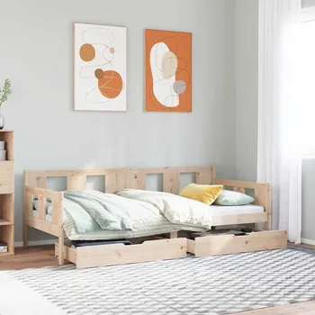 Postel zahrada-XL Válenda se zásuvkami 80 x 200 cm masivní borovice 3302110