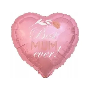Balónek Fóliový balónek BEST MOM EVER ke Dni matek, 45 cm