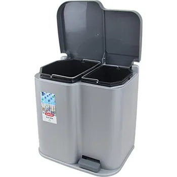 Odpadkový koš Curver Koš na třídění odpadu DUO 21L Stříbrný/grafitový