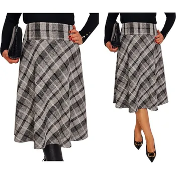 Dámská sukně K&M Krawiectwo sukně rozšířená midi velikost 46