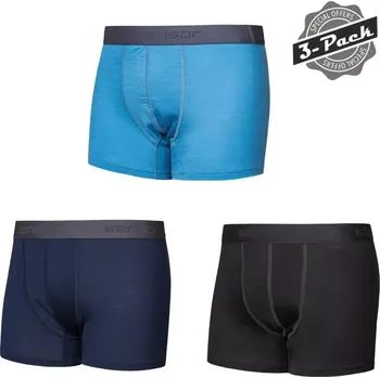 cyklistický dres SENSOR trenky MERINO ACTIVE 3 balení černá/modrá L