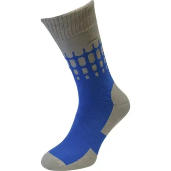 Dámské ponožky Ponožky KUKS Plyšové ponožky s volným lemem NICO Modré, EUR 33-35 (UK 1-3)