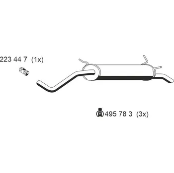 Tlumič výfuku Zadní tlumič výfuku ERNST 530002