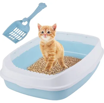 Pelíšek pro psa dobirkov.cz Nádoba na stelivo pro kočky, WC pro kočky, otevřená + lopatka, modrá