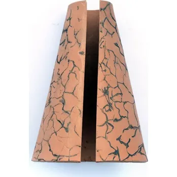 Teraristika Keramický kryt na reflektorovou žárovku malý hnědý