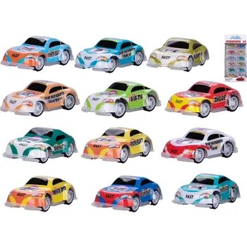 autíčko Mikro trading Auto závodní 5,5cm zpětný chod 12ks v krabičce