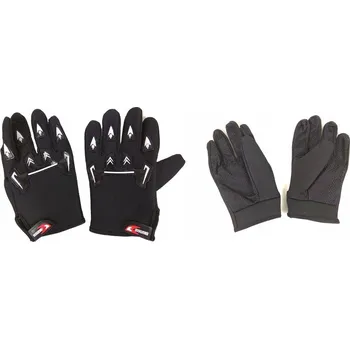 Moto rukavice černé – junior/dospělý L (22–23 cm) – ATV moto cross (moto cross rukavice)