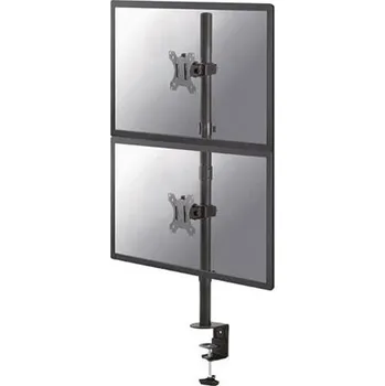 Televizní držák NewStar Flat Screen držák na 2 PC monitory 10-32", na svorku, černý
