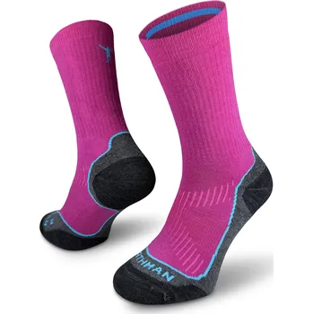 Pánské ponožky Northman Trek Silver Merino PRO Velikost: 42-44 Růžové Antibakteriální Turistické Merino Ponožky