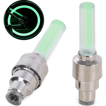 ventilky dobirkov.cz Svítící ventilek na kolo, svítící krytky ventilů, zelená- 2ks