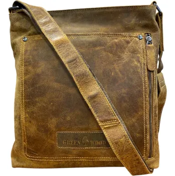 Green Wood pánská taška přes rameno z pravé kůže koňaková 5033 camel bree