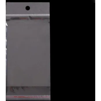 Obalový materiál PP sáček s lepicí klopou a závěsem 10x22 cm Varianta: transparent, Balení: 16000 ks