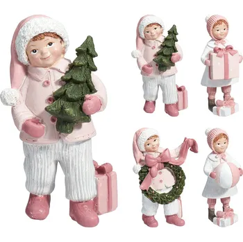 Vánoční dekorace Vánoční figurka chlapce / dívky 120 mm (mix 4 vzorů /cena za 1 ks) 599090