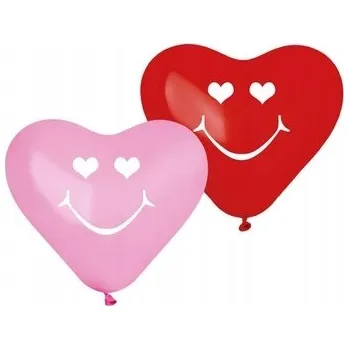 Balónek Balónky Gemar Usměvavá srdíčka 5 kusů