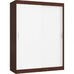 Šatní skříň CLP Mono 150 cm wenge/bílá
