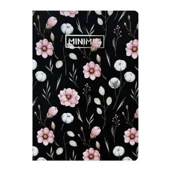 Tečkovaný sešit MINIMEE A5 - Tmavé květiny