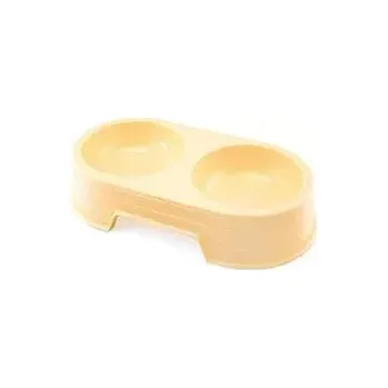 Miska pro psa Miska plastová dvojitá pro kočku i psa 0,60l SP