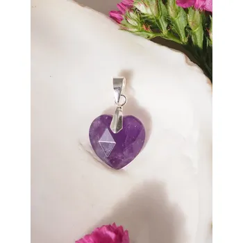 Přívěsek Ametyst přívěsek srdíčko broušené